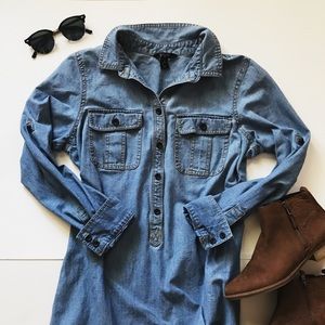 J crew chambray shirtdress